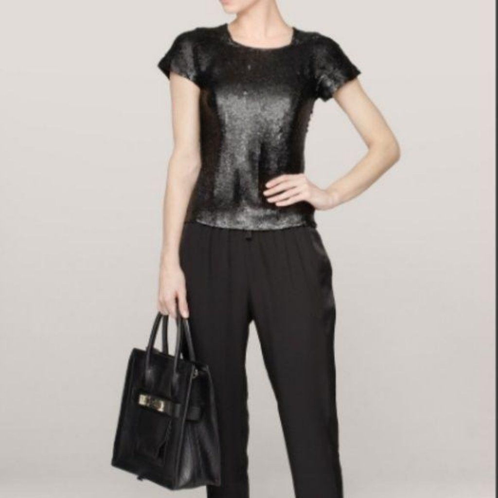 Theyskens’ Theory Brax Sequin Top Blouse